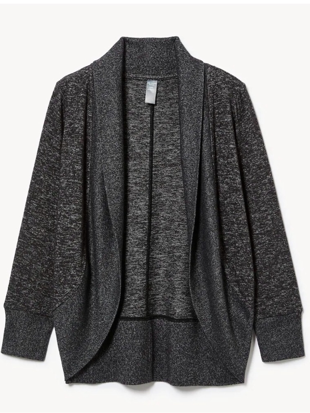 Joe Fresh Open-Front Marled Dark Gray Cardigan